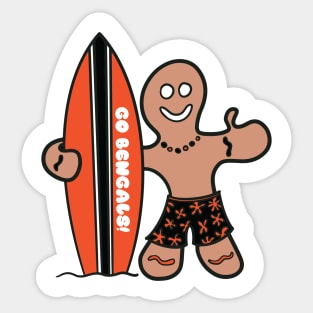 Surfs Up for the Cincinnati Bengals! Sticker